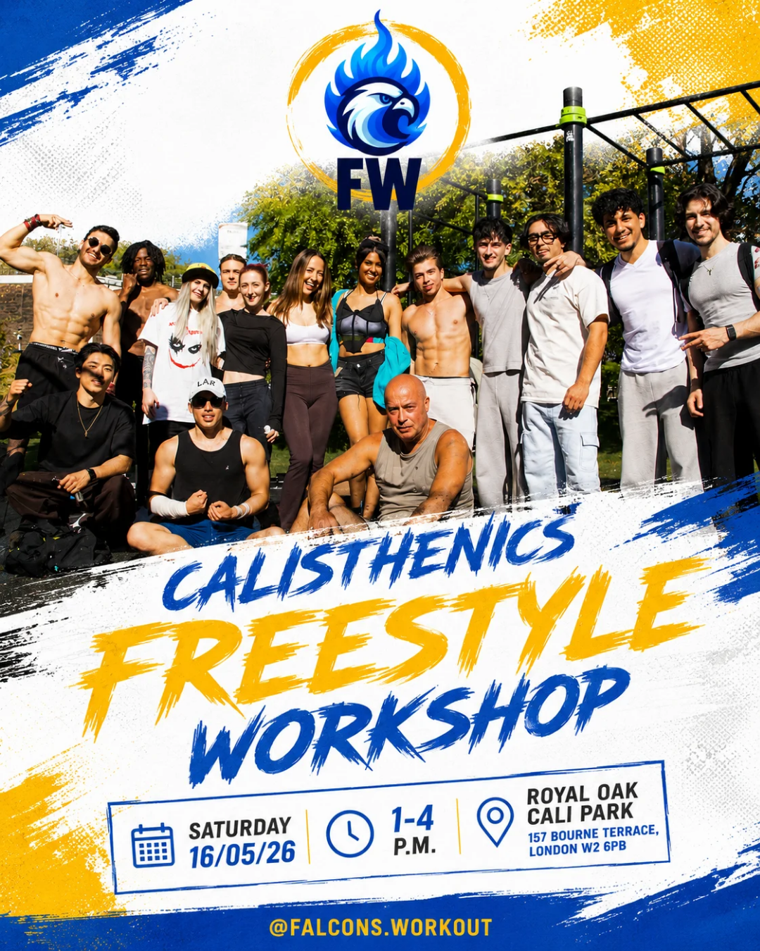 Falcons Freestyle Workshop at Royal Oak event poster